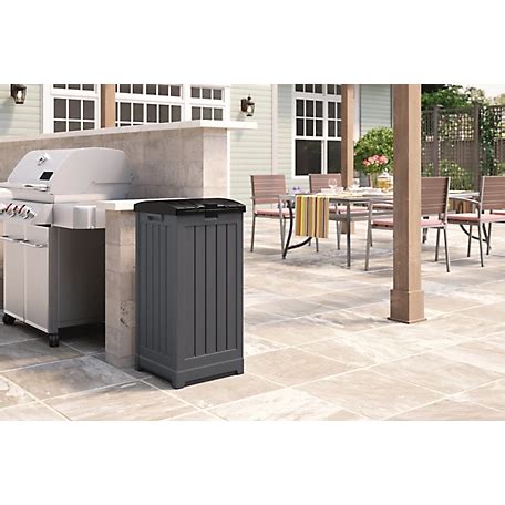 trash hideaway outdoor|suncast 39 gallon trash hideaway.